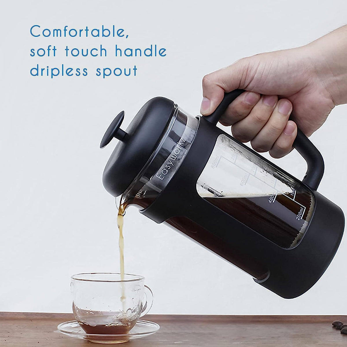 12 oz French Press Coffee Tea Maker with Measuring Coffee Spoon L19541
