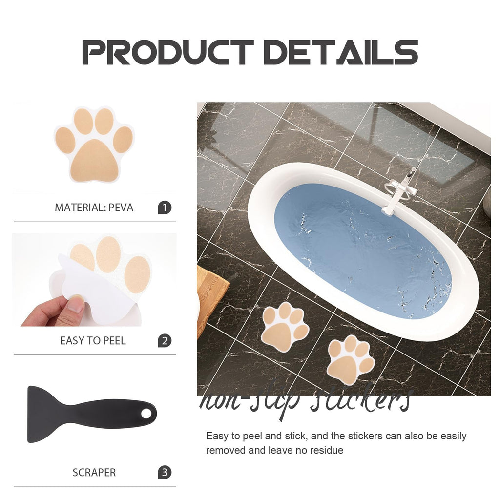 Dog Paw Bathtub Stickers PEVA Anti Slip Decal B855