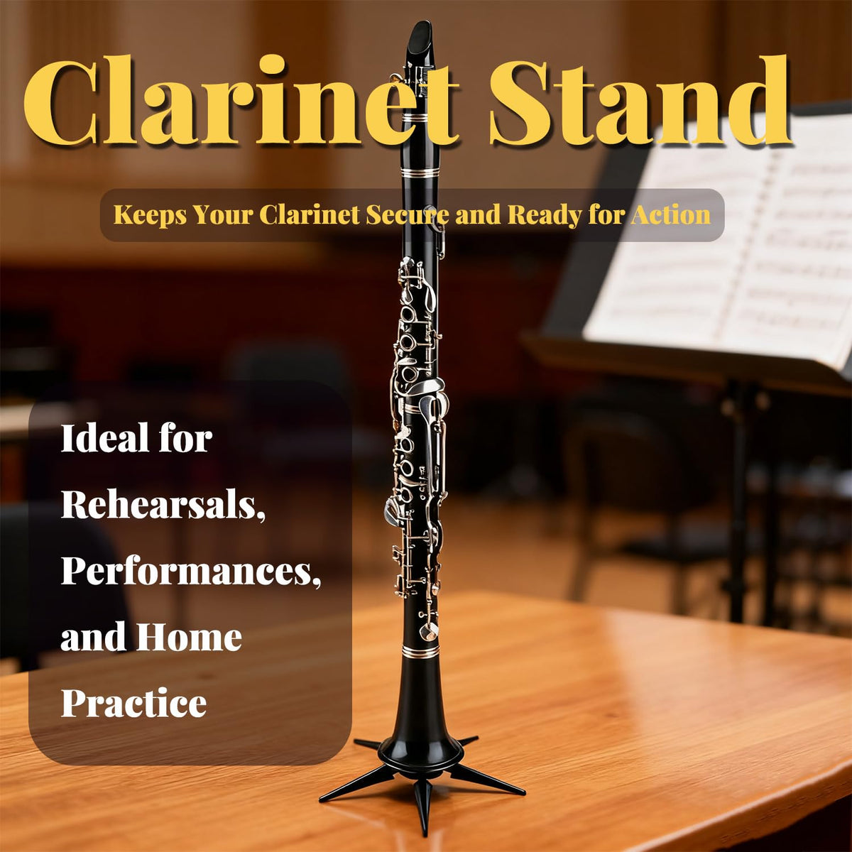 Portable Lightweight Foldable Clarinet Stand I518802