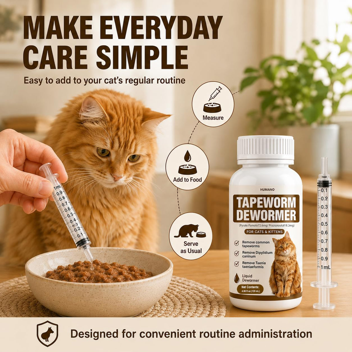 Broad Spectrum Cat Tapeworm Dewormer J7677