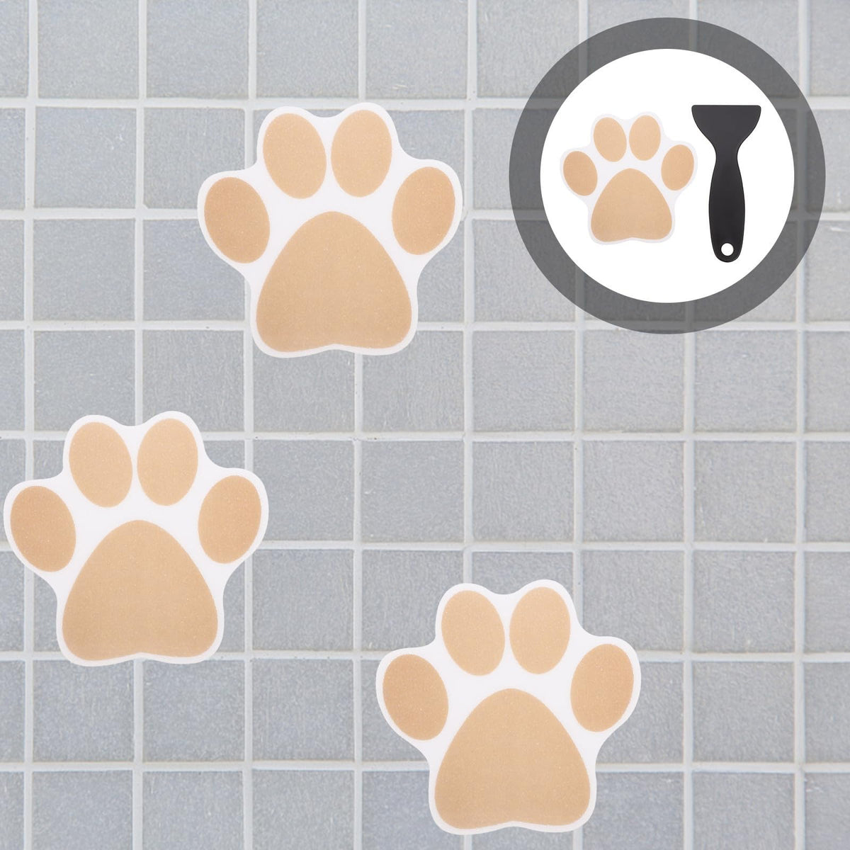 Dog Paw Bathtub Stickers PEVA Anti Slip Decal B855