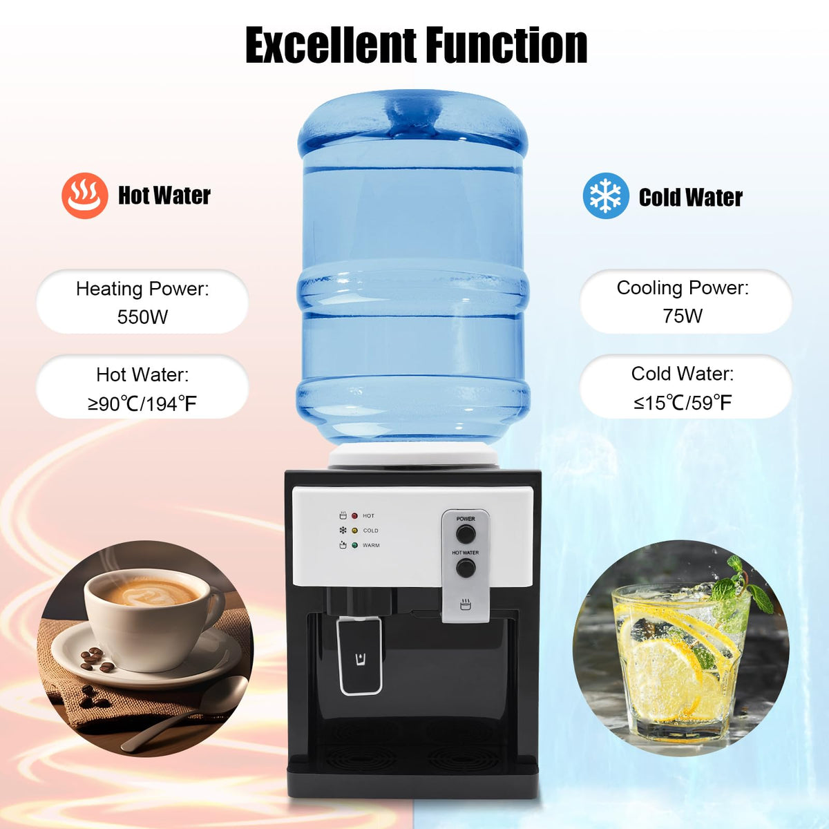 Top Loading Water Cooler Dispenser for 5 Gallon Bottle P9741