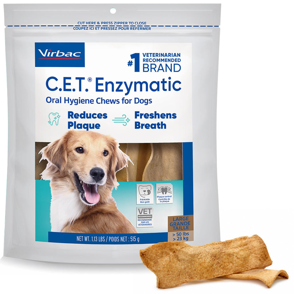 Large Tartar Control Enzymatic Oral Hygiene Chews for Dogs D717464