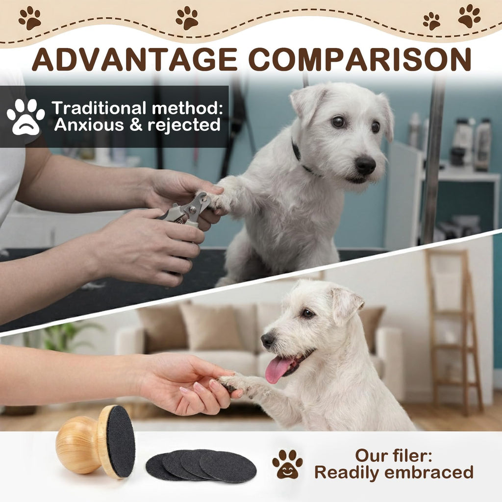 Dog Nail File Grinder Board with 4-Pack Replaceable Sandpaper Discs A114753