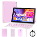 10 inch Android 15 Tablet 8GB RAM 32GB ROM Tablet PC with Keyboard Case Mouse Stylus J2125