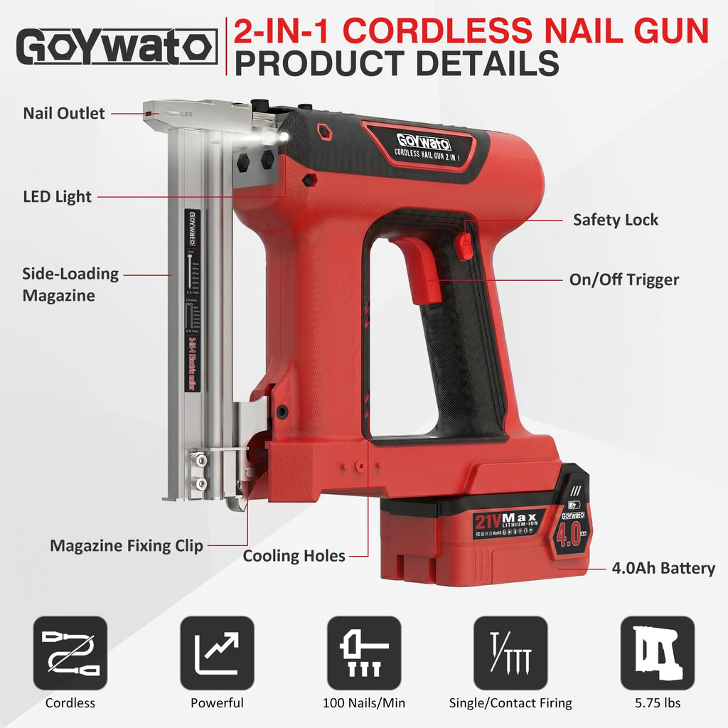 18GA Cordless Stapler Gun F5612