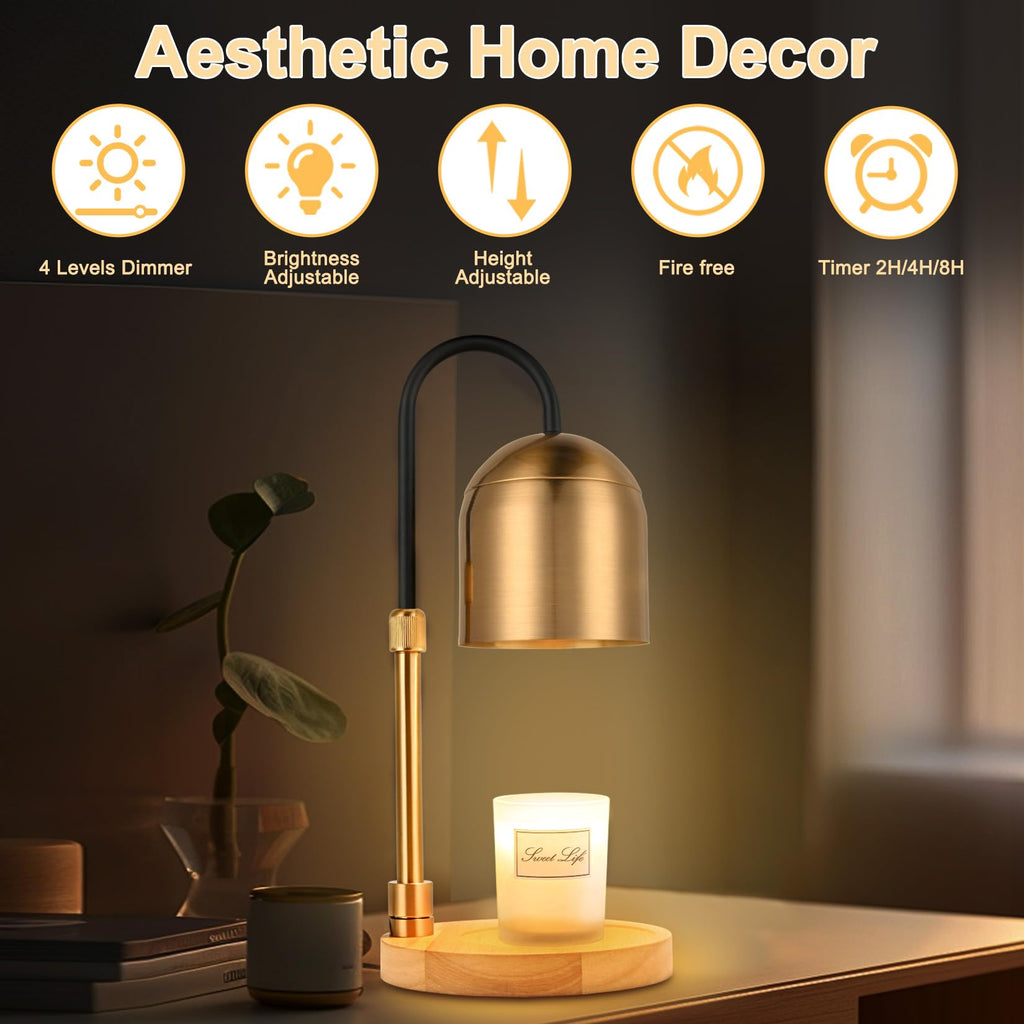 Dimmable Electric Candle Warmer Lamp with Timer K9288