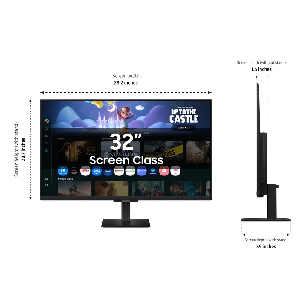 32-Inch FHD Smart Monitor with Streaming TV, Speakers, HDR10, Black H97983