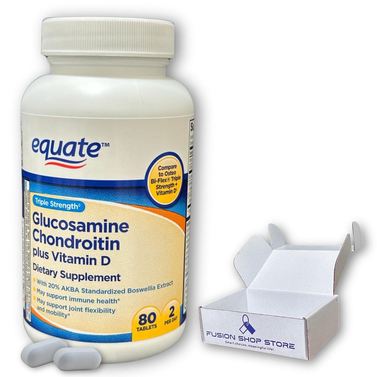 Triple Strength Glucosamine Chondroitin Vitamin D Tablets 80ct O282648
