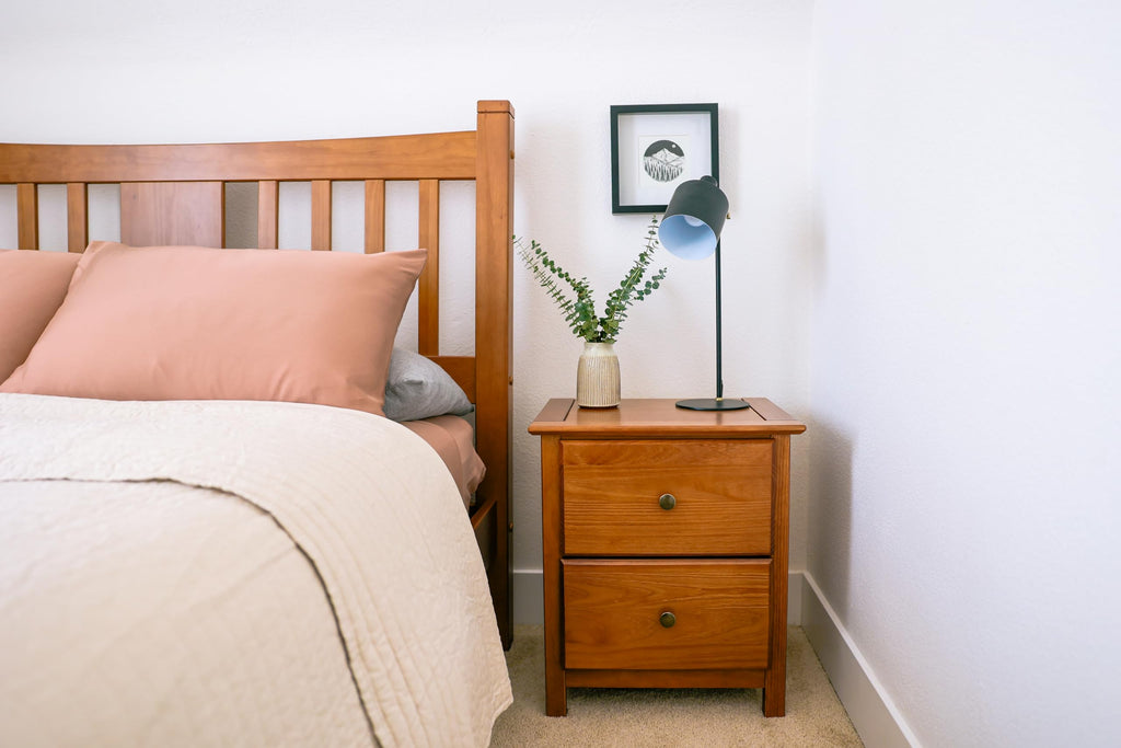 2-Drawer Solid Wood Nightstand B52860