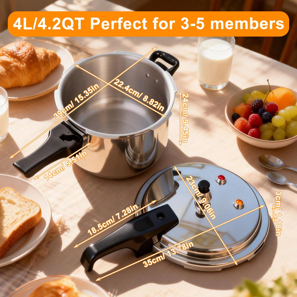 4.2 Quart Aluminum Stovetop Pressure Cooker M1098