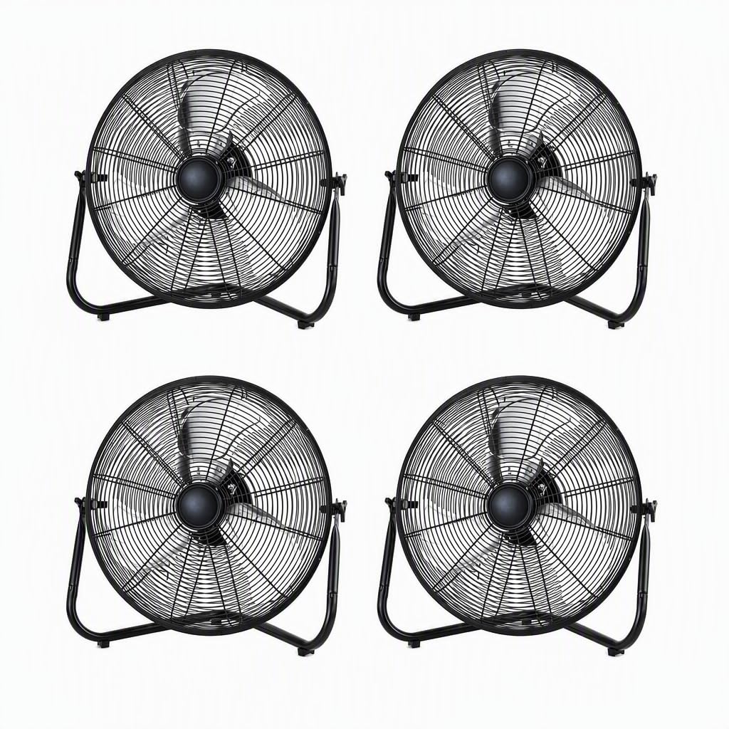 20" 3-Speed Metal Floor Fan 4-Pack G77651