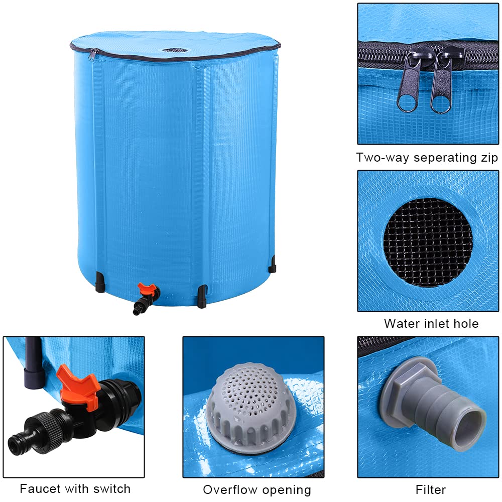 50 Gallon Folding Rain Barrel with Filter T879917