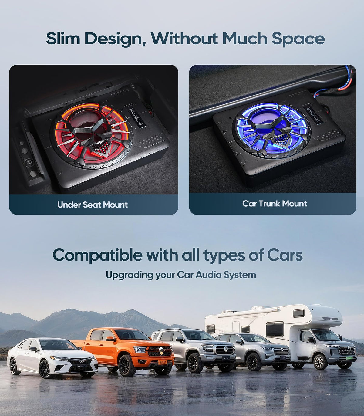 1200W Under Seat Car Subwoofer and Amp P720775