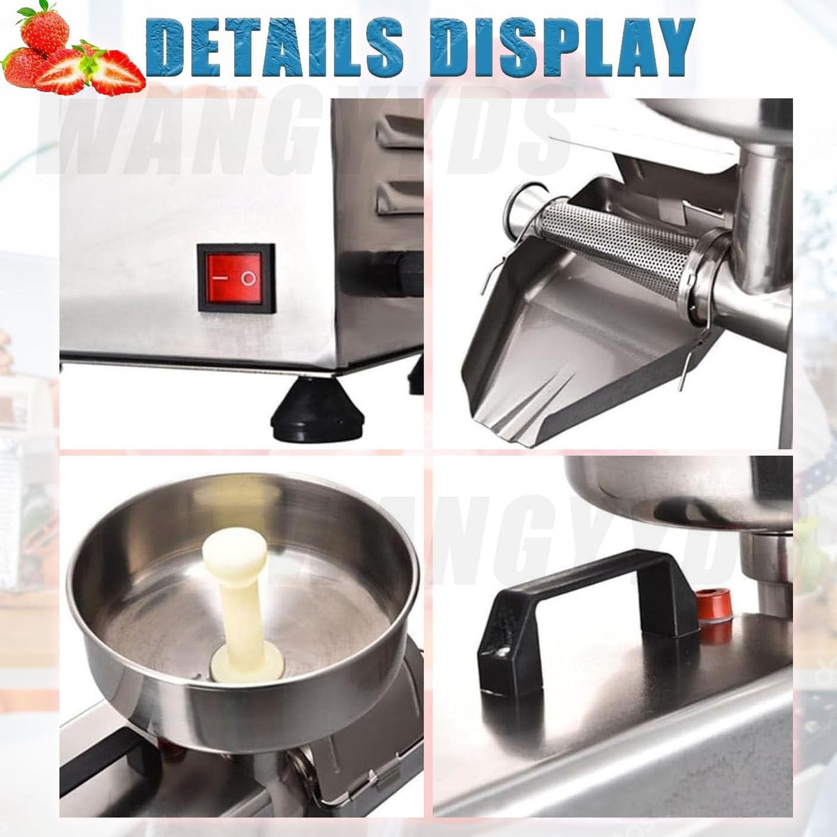 450W Stainless Steel Electric Tomato Strainer E642421