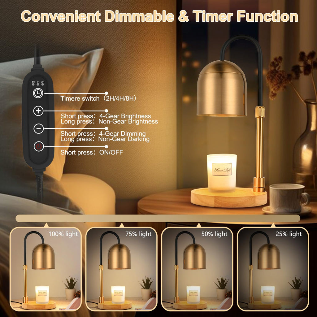 Dimmable Electric Candle Warmer Lamp with Timer K9288