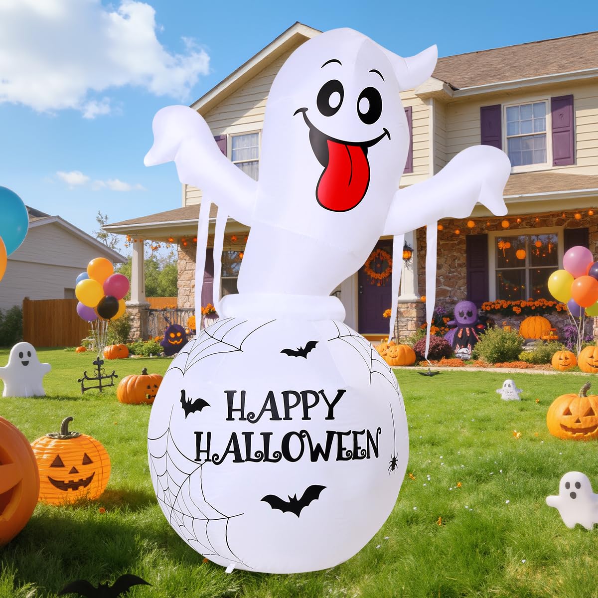 6FT Halloween Inflatables Ghost Yard Decor K9287