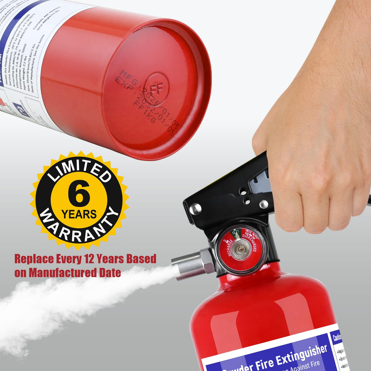 1 Pack 2.5 lb ABC Dry Chemical Fire Extinguisher with Bracket B469