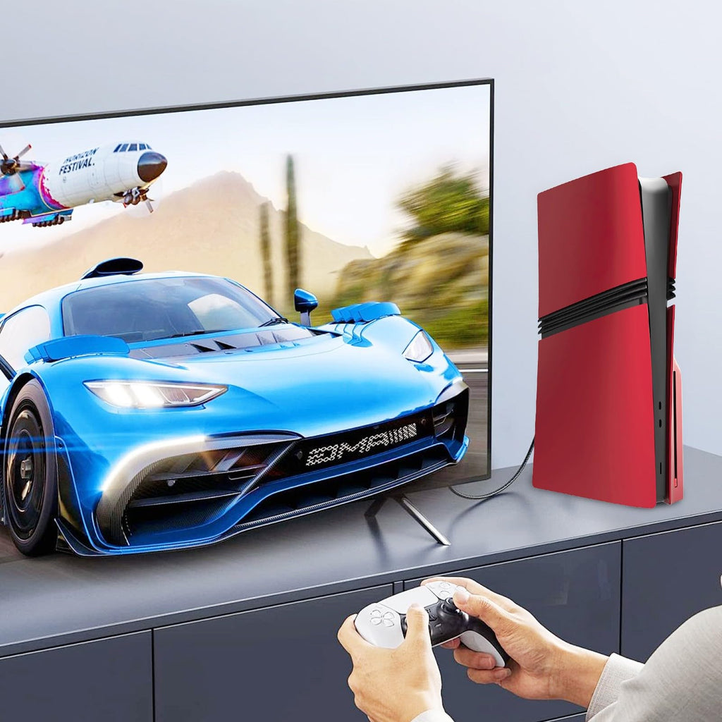 Red Matte ABS PS5 Pro Disc Edition Cover Plates E83935