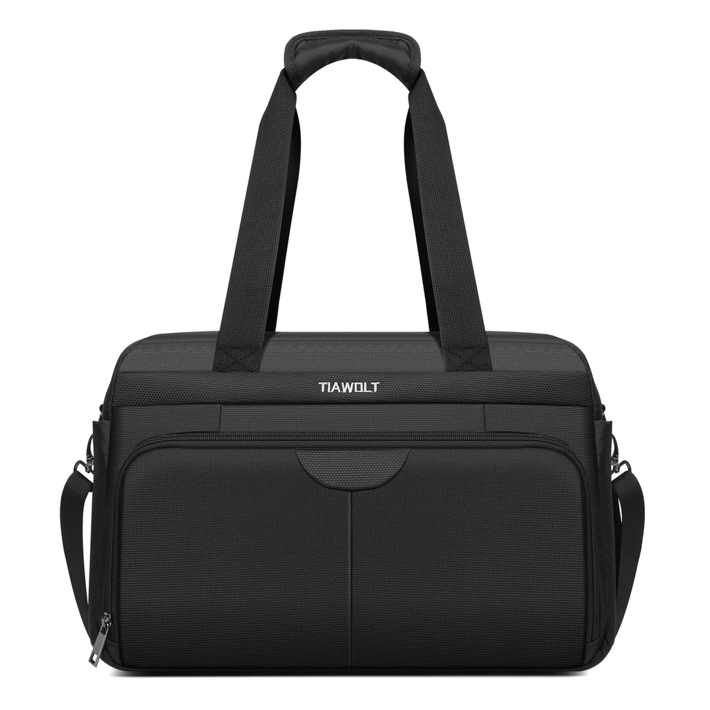 Black Expandable Carry-On Luggage Duffel Bag with Adjustable Strap G9199