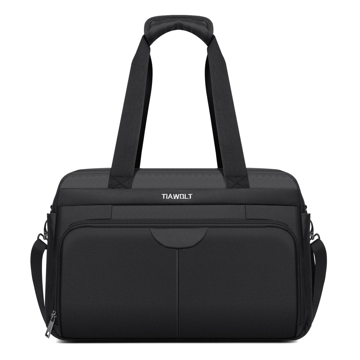 Black Expandable Carry-On Luggage Duffel Bag with Adjustable Strap G9199
