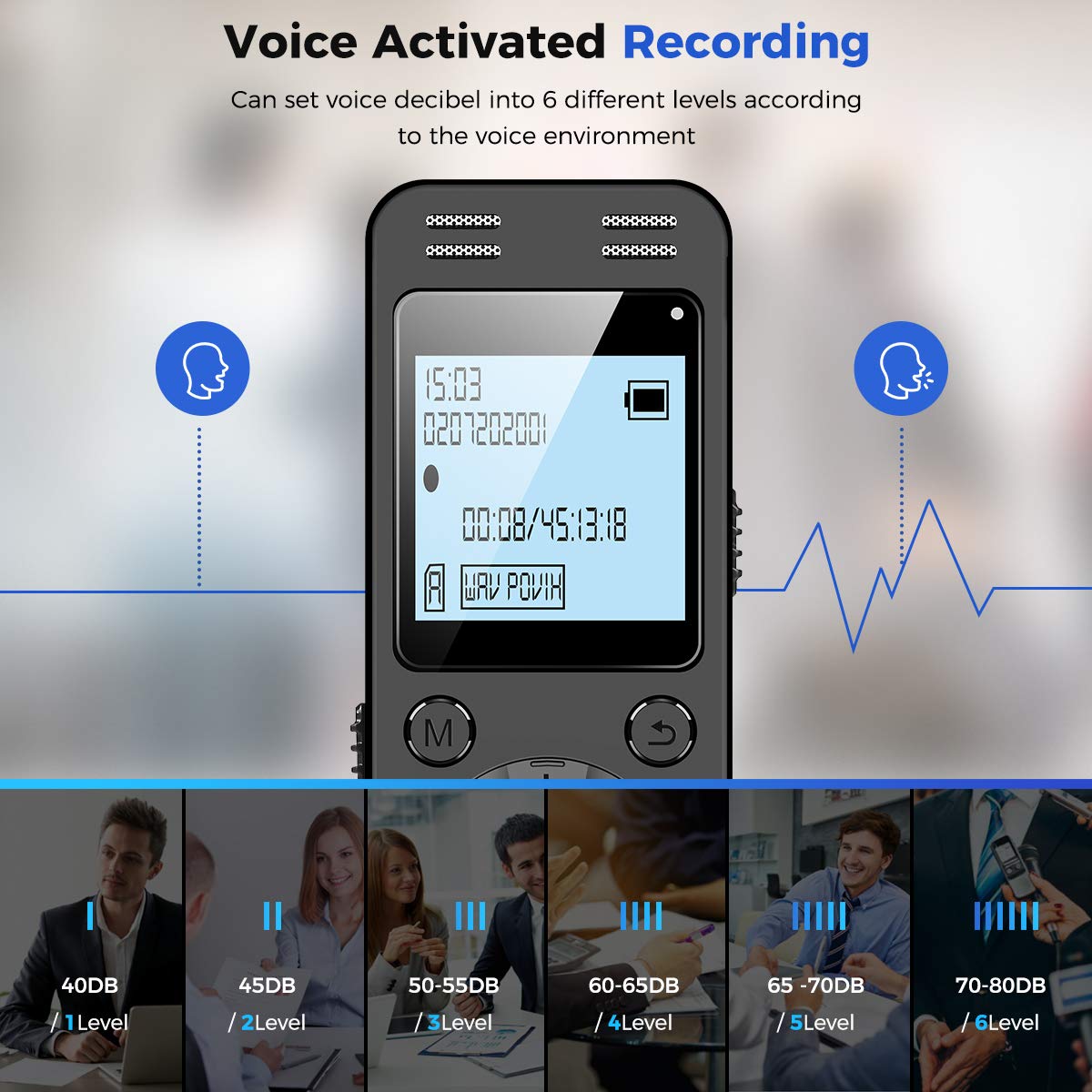 128GB Digital Voice Recorder with Playback Z658283