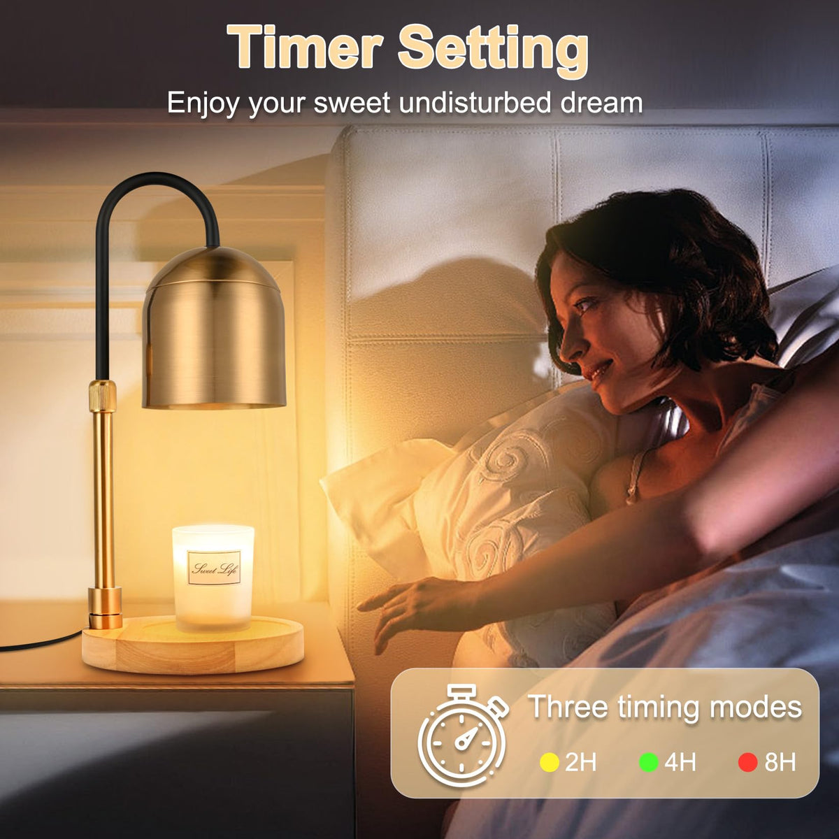 Dimmable Electric Candle Warmer Lamp with Timer K9288