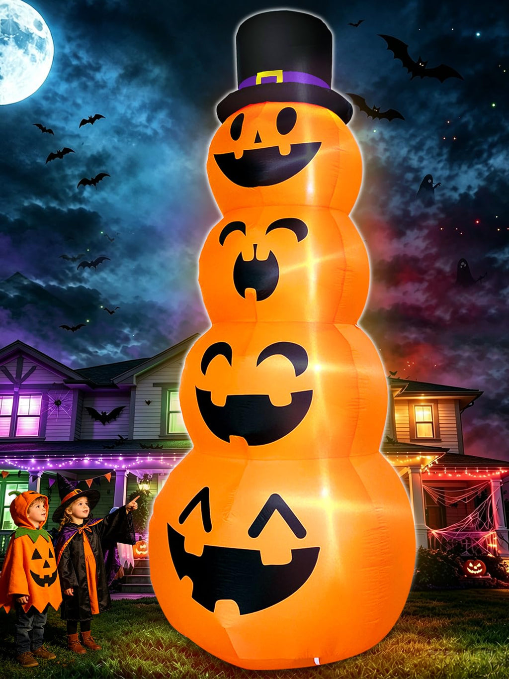 12FT Giant Witch Pumpkin Halloween Inflatables Z857427