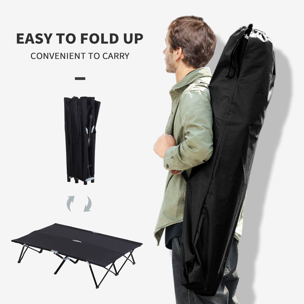 2 Person Folding Camping Cot with Carry Bag, 300 lbs Capacity G29017