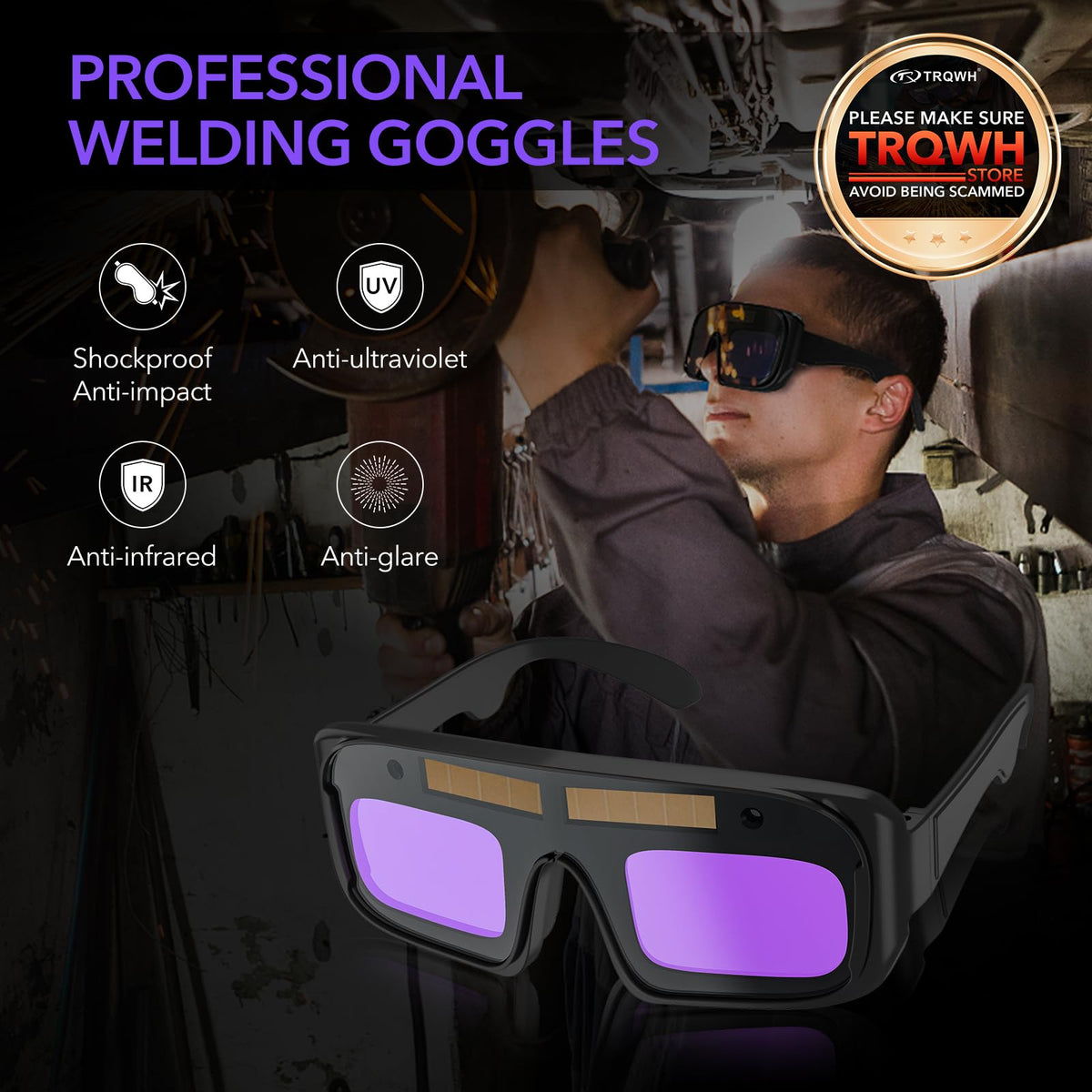 Auto Darkening Welding Glasses J57417