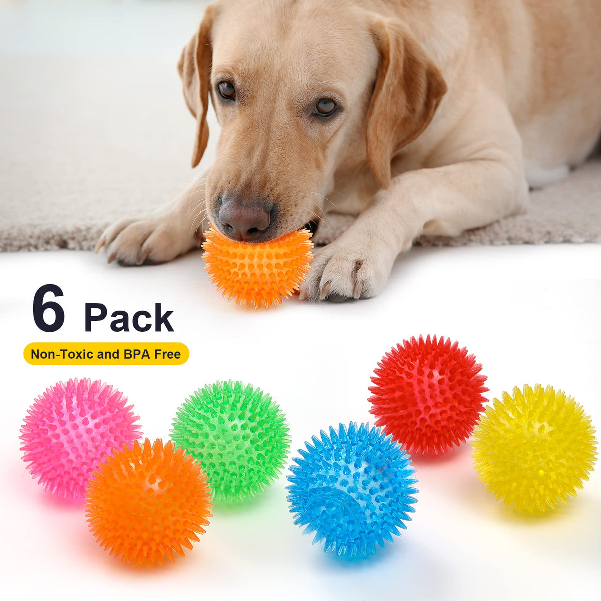 Squeaky Dog Toy Balls BPA Free Non-Toxic R45757