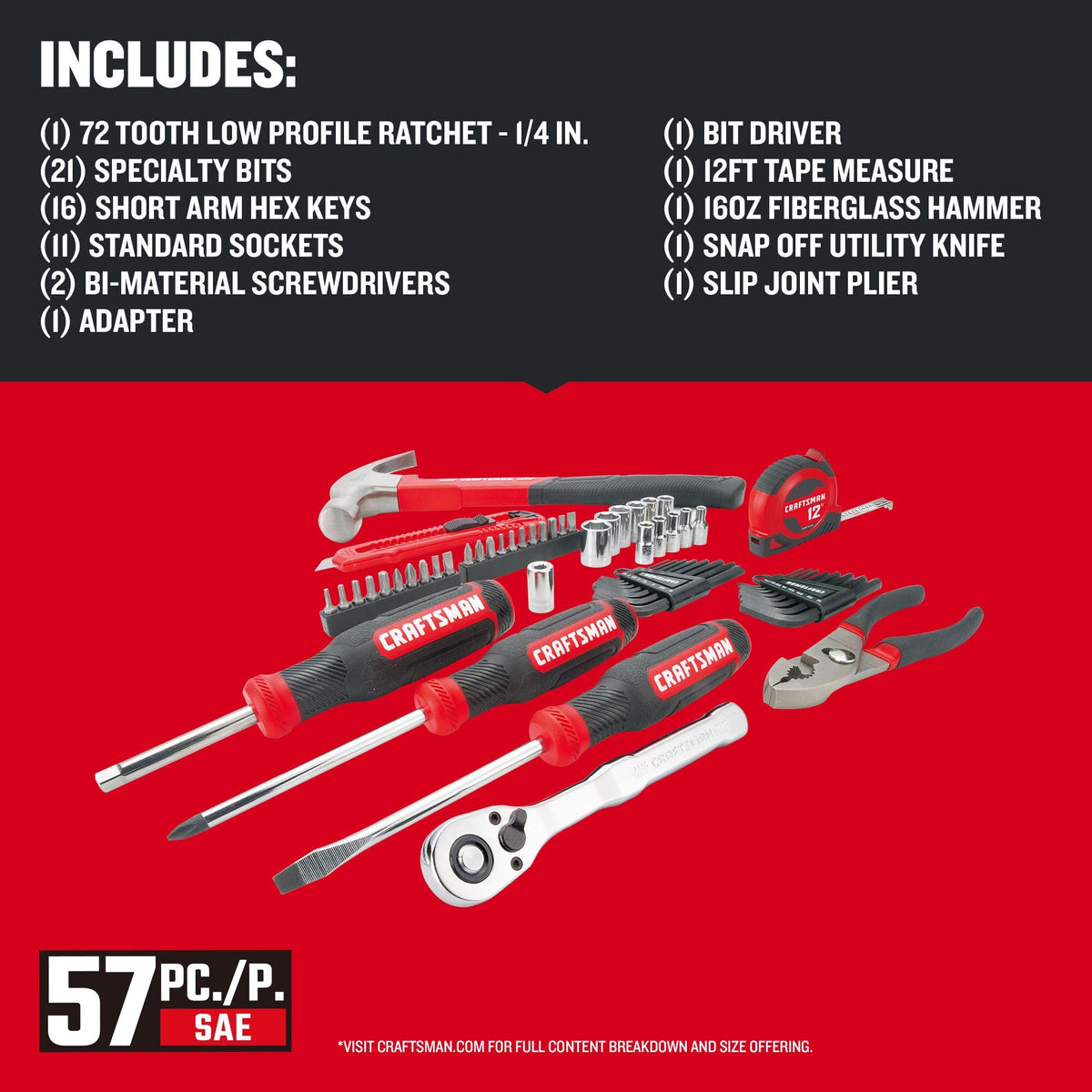 57 Piece Mechanics Tool Set V58582