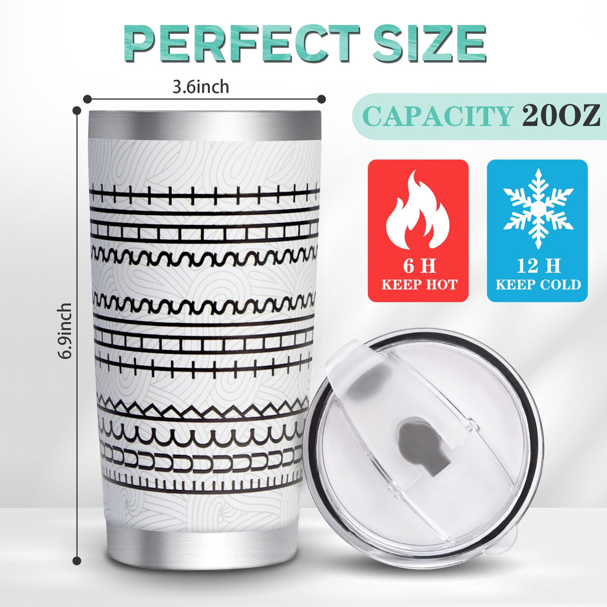 20oz Stainless Steel Travel Tumbler G86842
