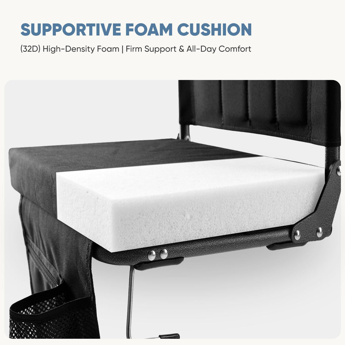 2-Pack Padded Stadium Seats with Back Support F790