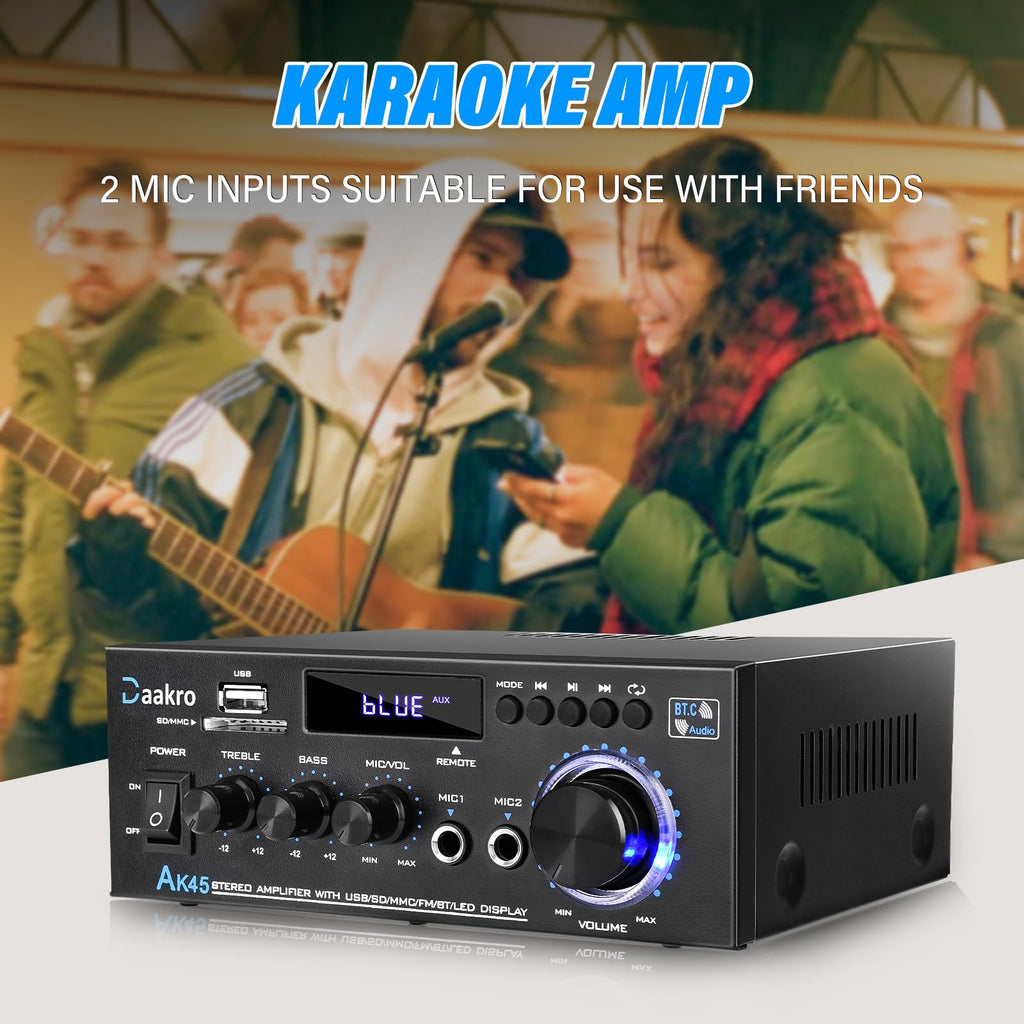 300W Bluetooth 5.1 Stereo Audio Amplifier B818