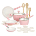 12 Piece Pink Nonstick Ceramic Cookware Set K683