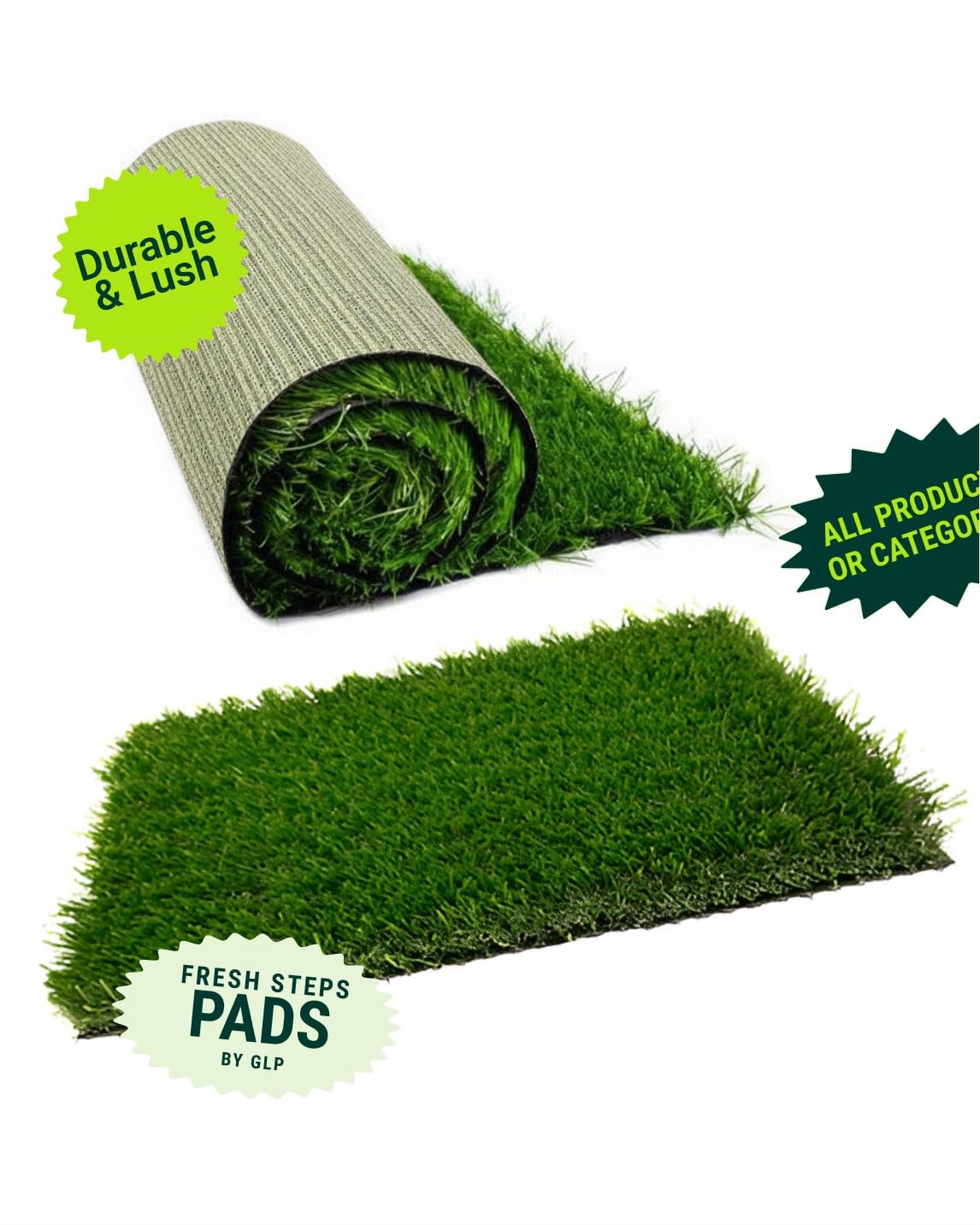 Artificial Grass Dog Potty Grass Pad Replacement 4-Pack 20x25” Reusable K249193