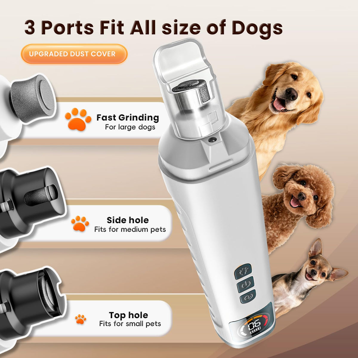 6-Speed Dog Nail Grinder with LED Light X99828