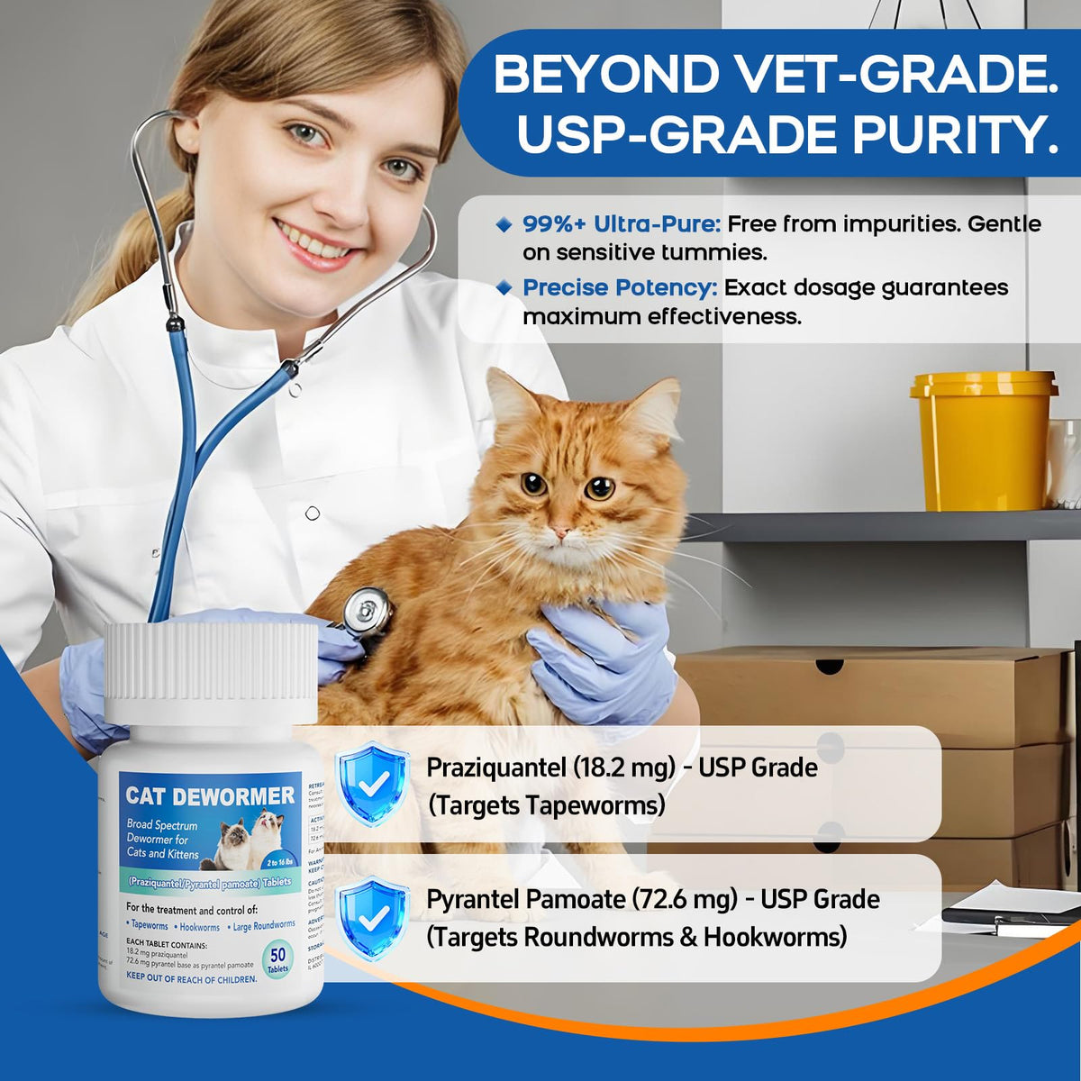Cat Dewormer All Worms Broad Spectrum Q34748