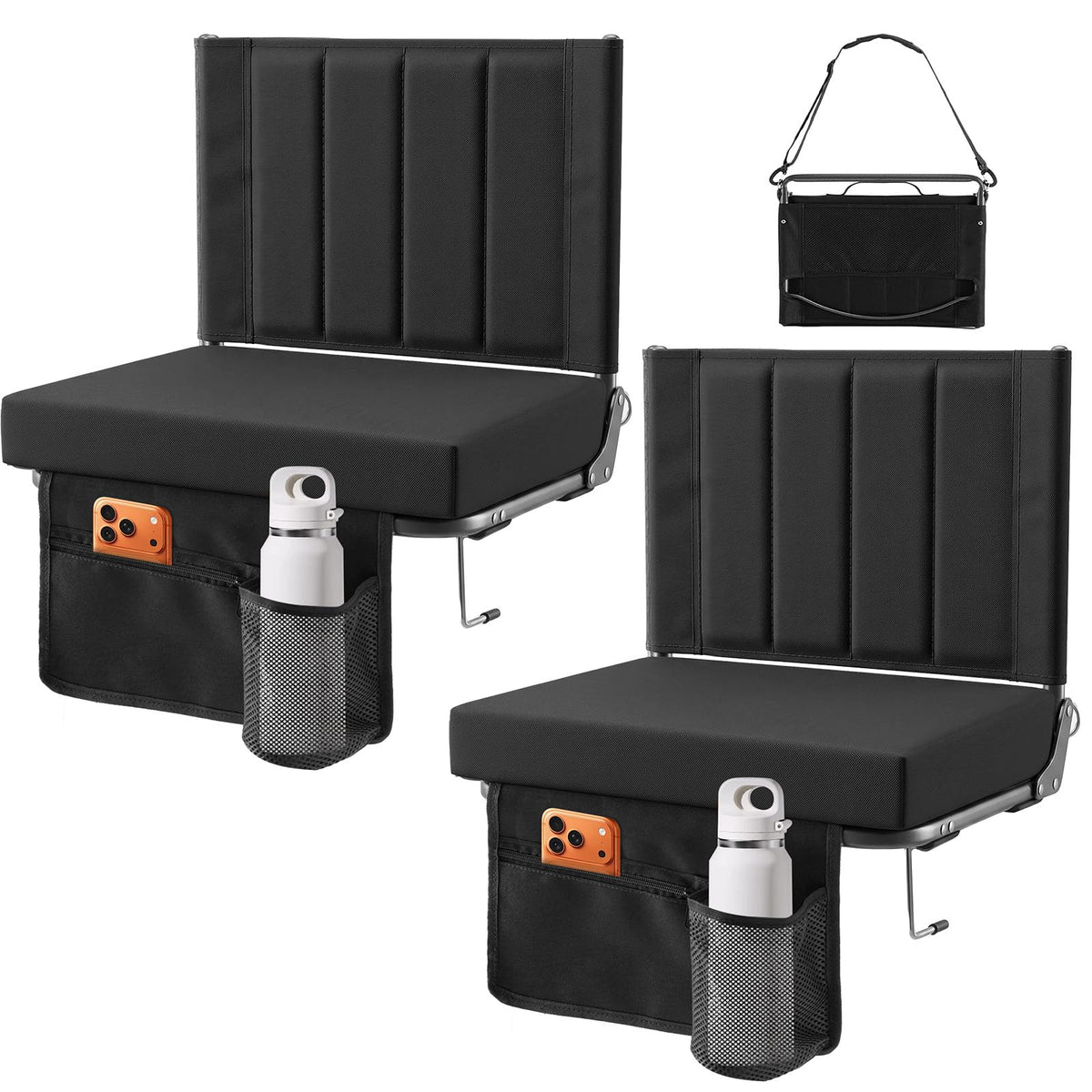 2-Pack Padded Stadium Seats with Back Support F790