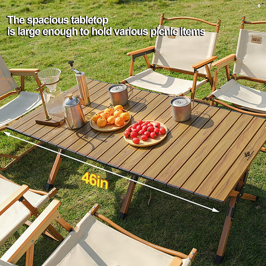 Folding Aluminum Camping Table with Carry Bag F66517