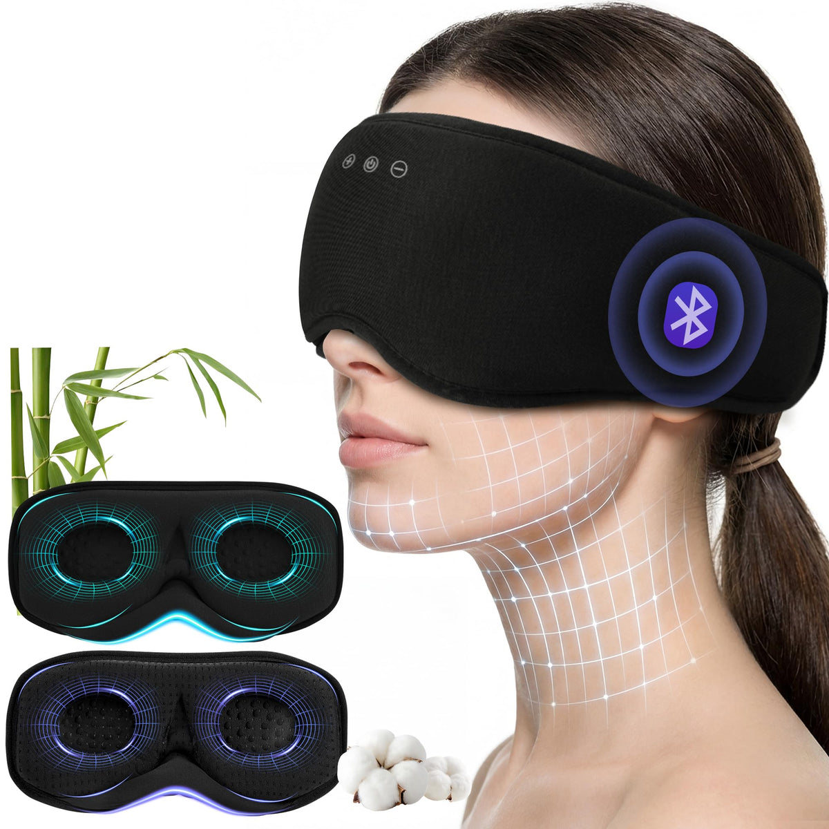 Bamboo Cotton Bluetooth Sleep Mask N905868