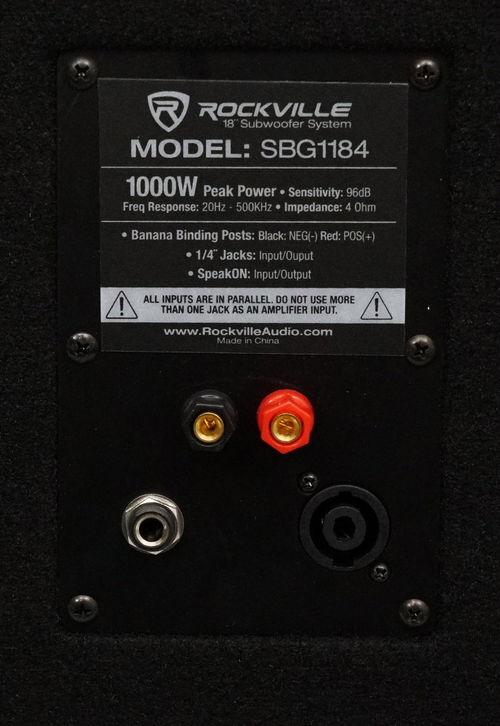 18" Passive DJ Subwoofer 4 Ohm MDF R474