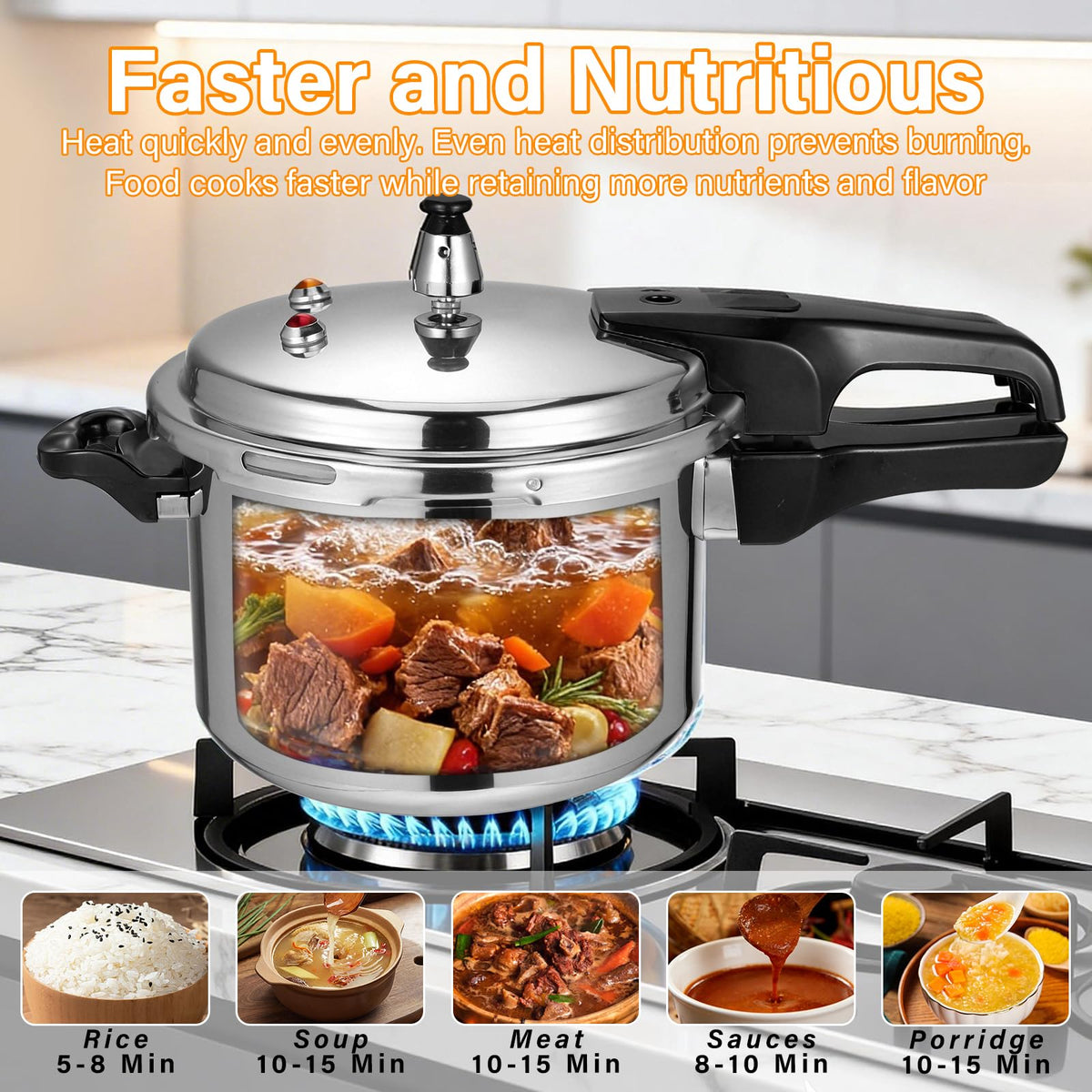 4.2 Quart Aluminum Stovetop Pressure Cooker M1098