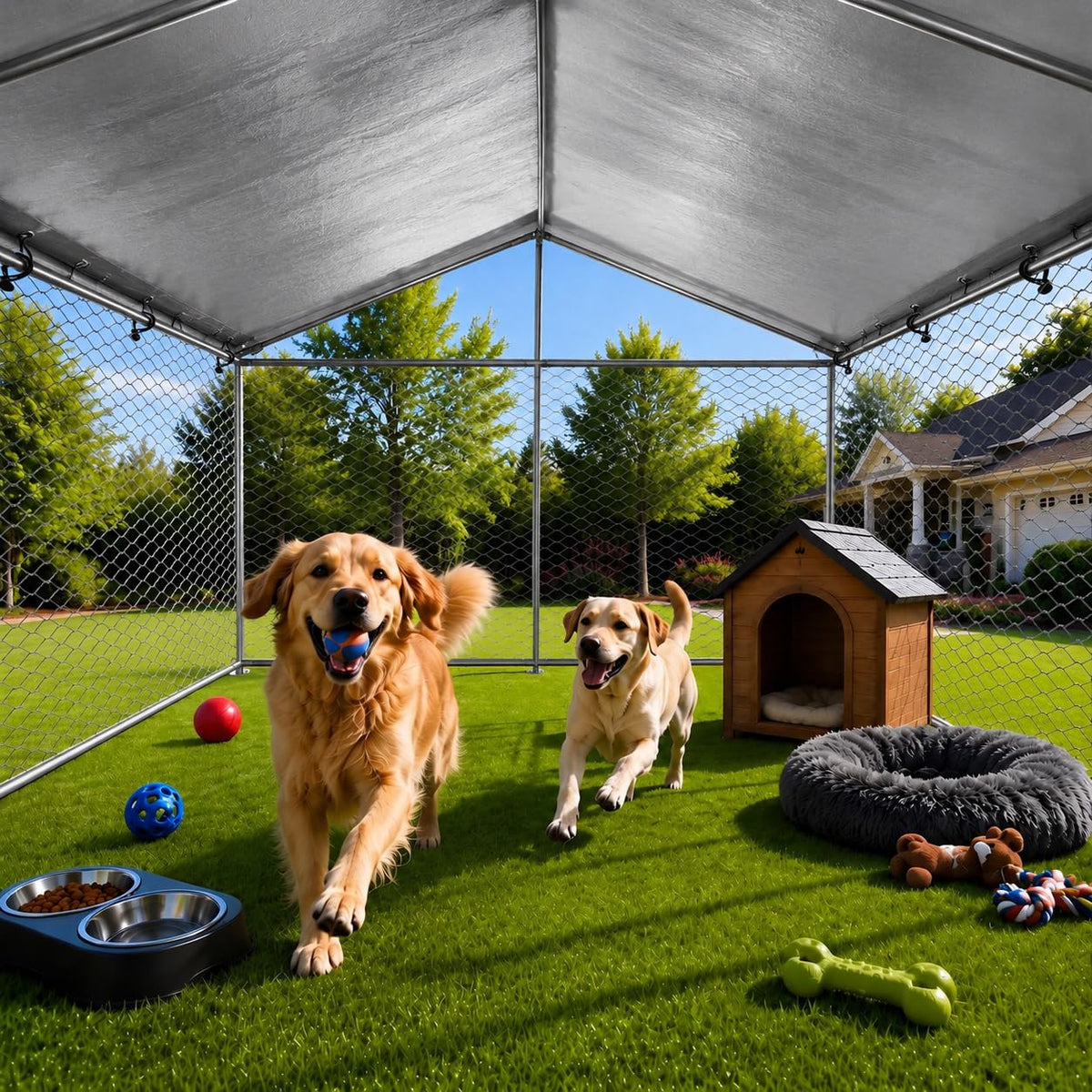 10x10 FT Dog Kennel with Cover X22004