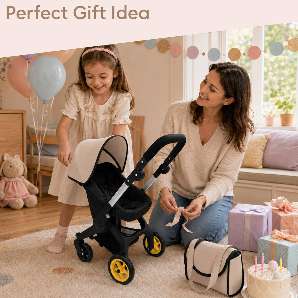 Convertible 2-in-1 Doll Stroller and Car Seat U96982