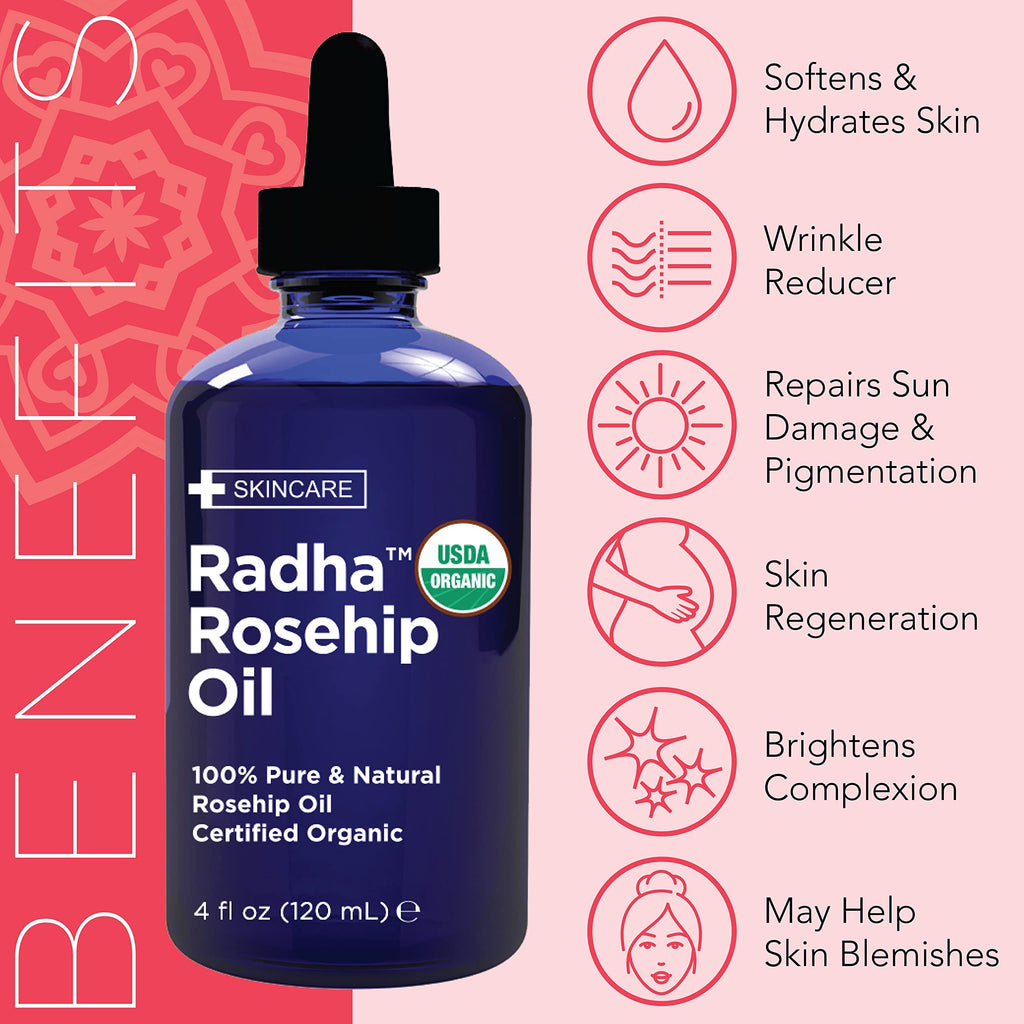 4 oz Organic Rosehip Seed Oil Cold Pressed W8578