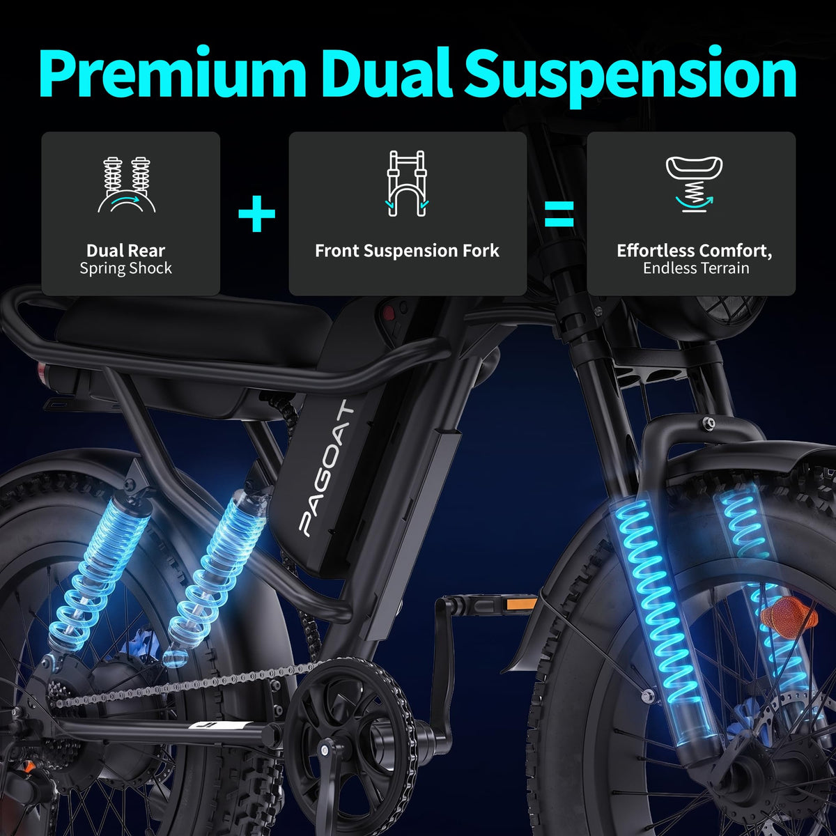 1500W Peak 20" x 4.0" Fat Tire Electric Bike B51834