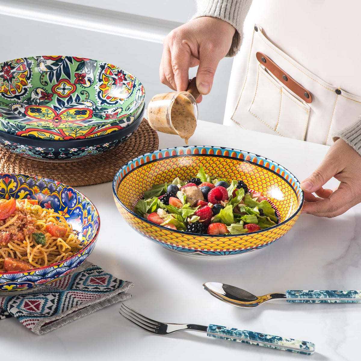 Ceramic Serving Bowls Set of 4 I122925