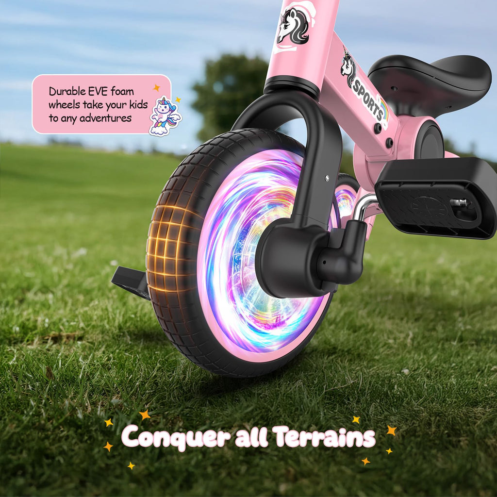 3 in 1 Toddler Balance Bike with Removable Pedals I589743